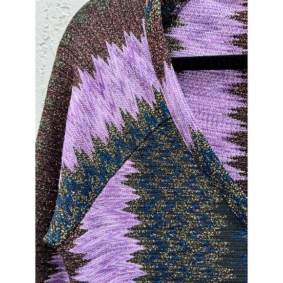 Ramy Brook Metallic Tango Convertible Maxi Dress Soho Knit Purple Women's Small - Picture 7 of 10